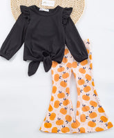 Retro Harvest Pumpkin -2PC Girl Fall